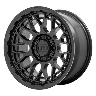 KMC Wheels KM722 Technic, 17x8.5 with 5 on 5 Bolt Pattern - Satin Black - KM72278550700